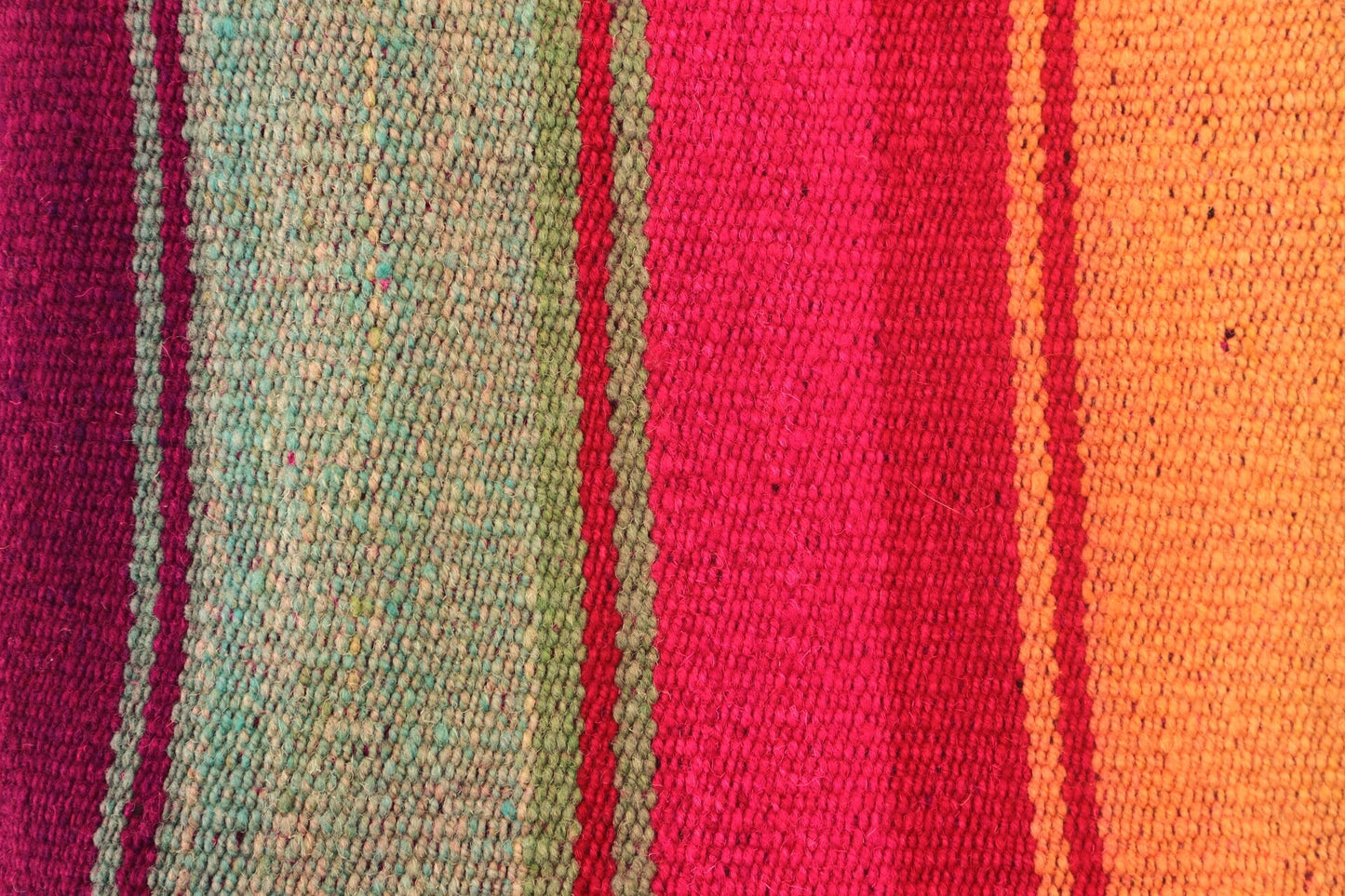 Yellow Red Purple Green Carpet Handmade