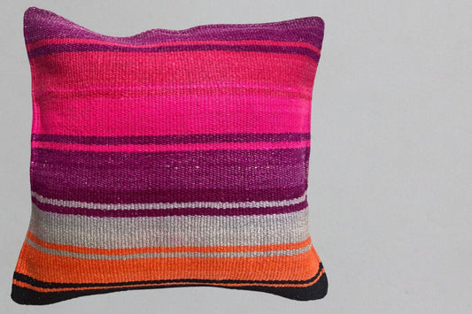 Handmade Peruvian Purple Pillow